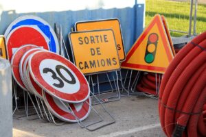 Signalisation de chantier provisoire vers Pamiers