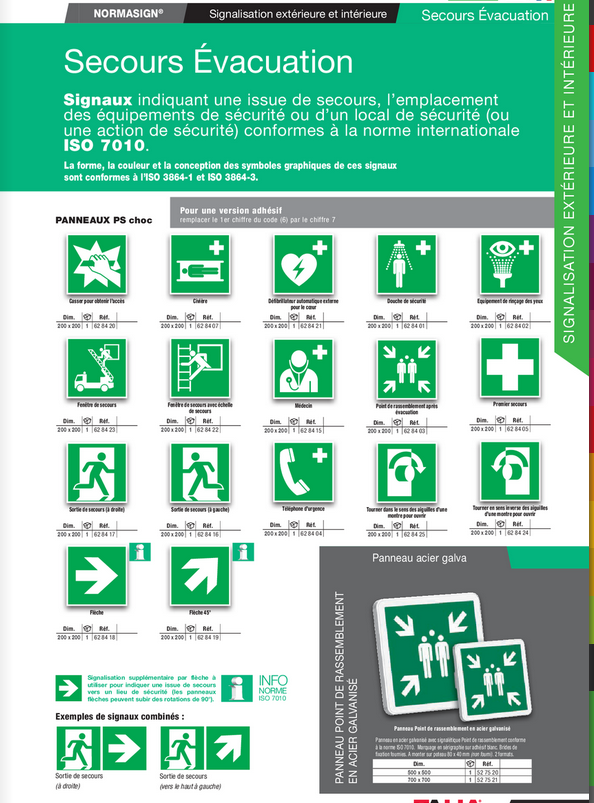 signalisation secours et évacuations