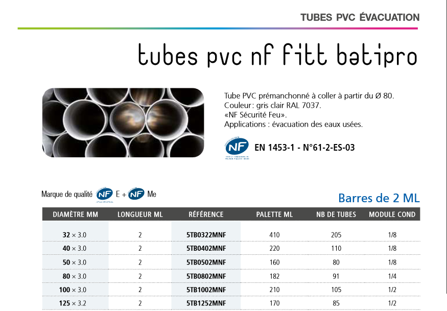 TUBE PVC